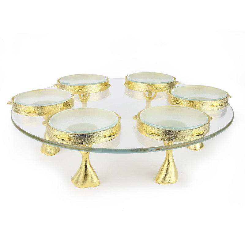 Gold Joyous Seder Plate