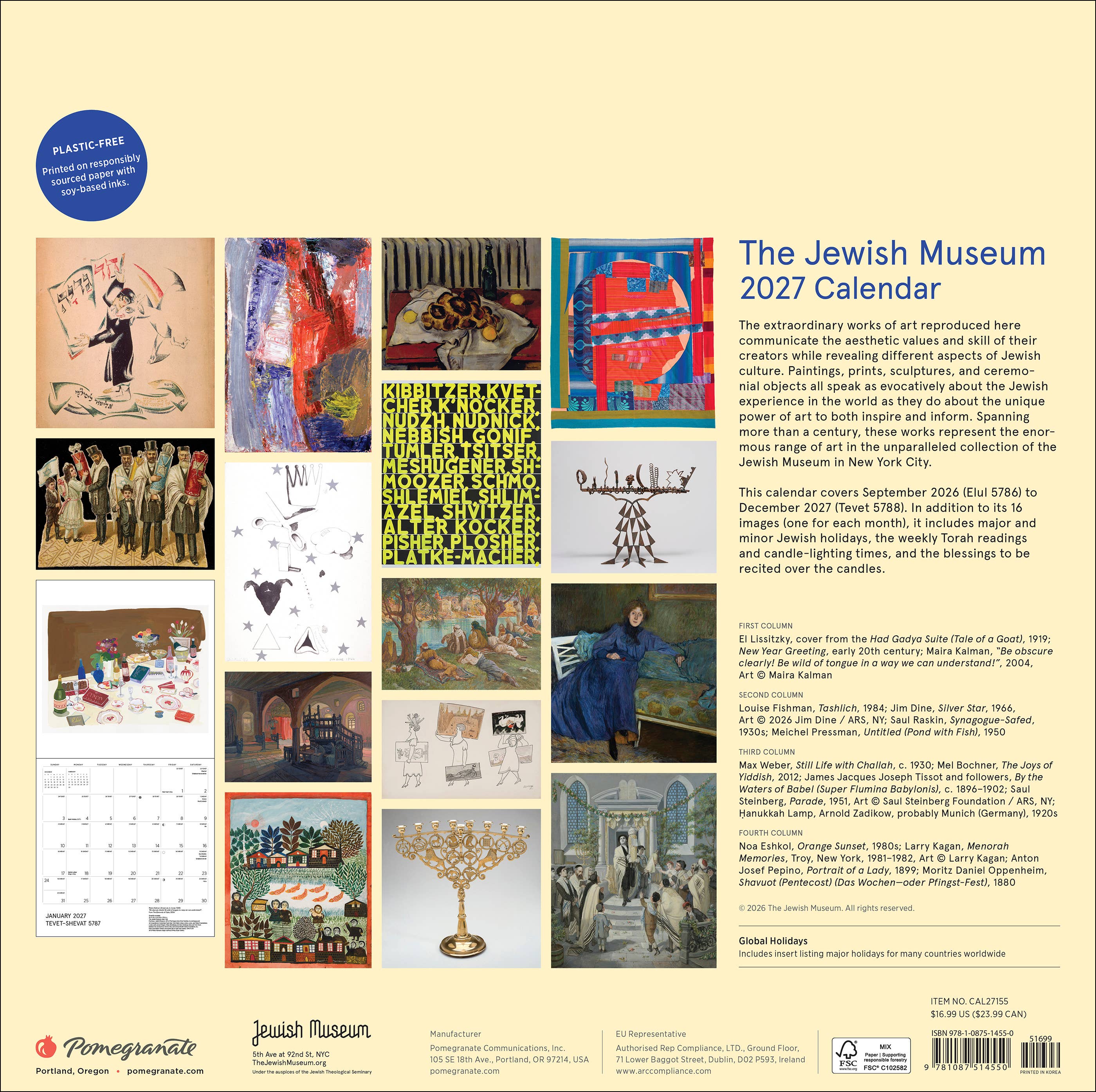 The Jewish Museum Calendar 2027