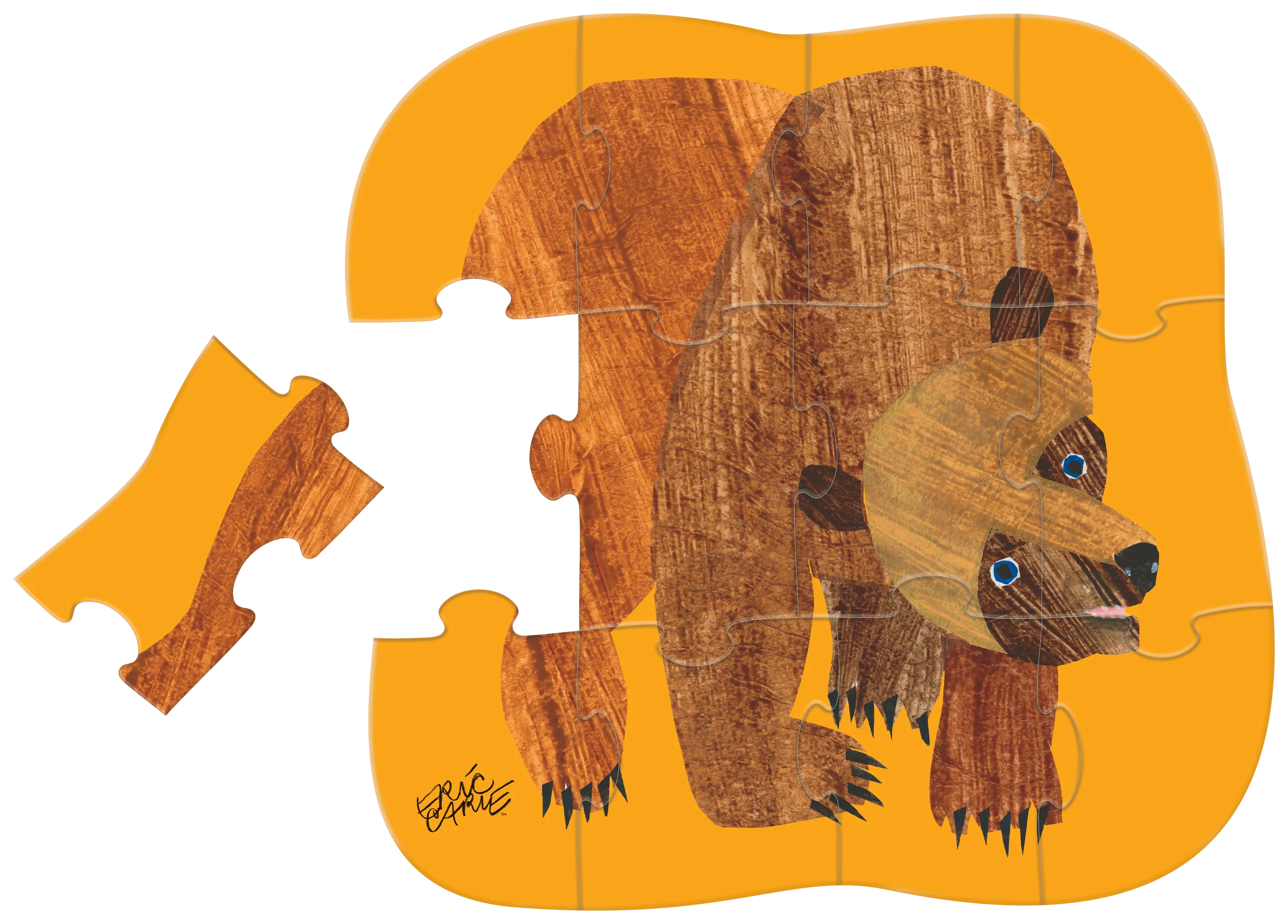 12-Piece Shaped Box Puzzle - Brown Bear