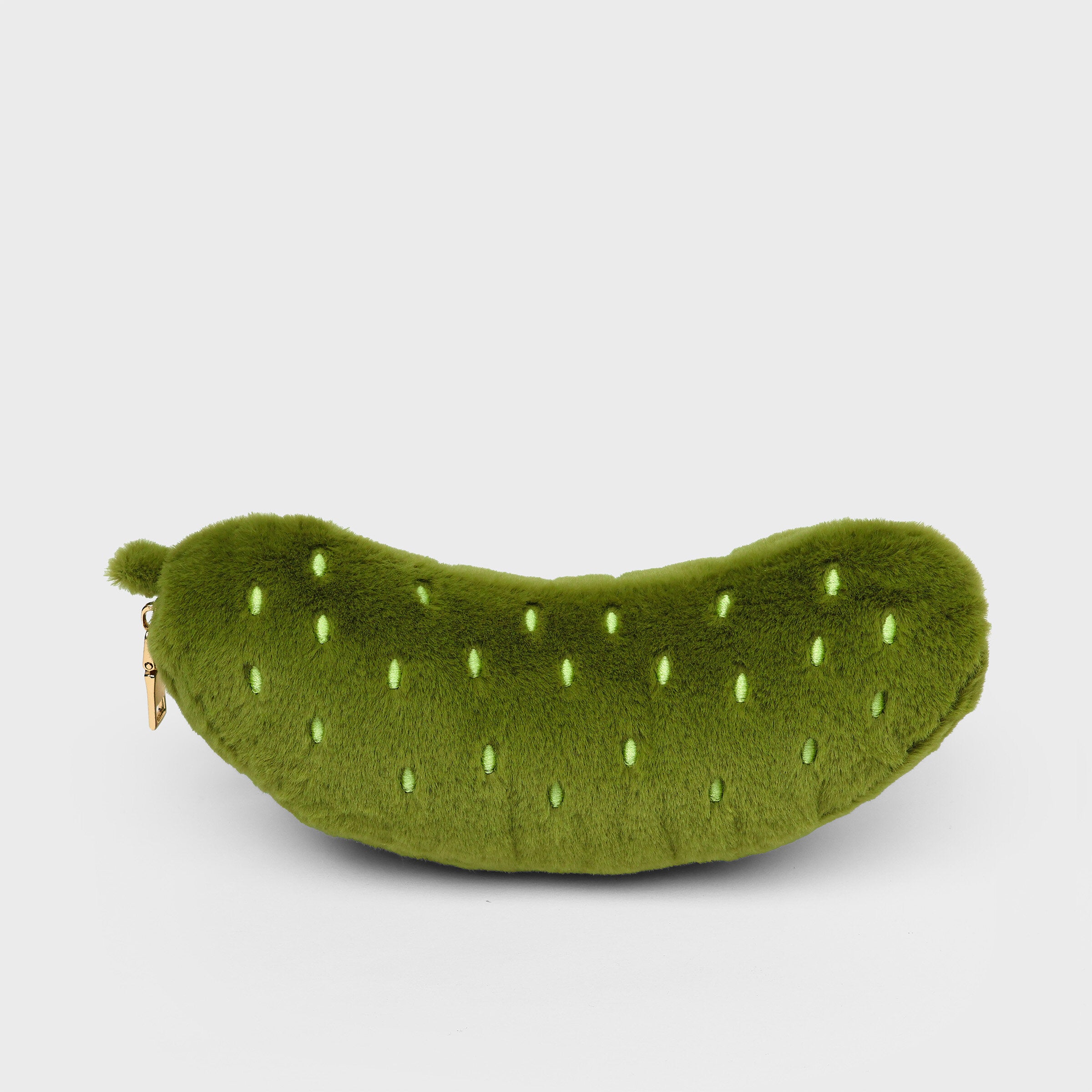 Plush Pickle Zip Pouch