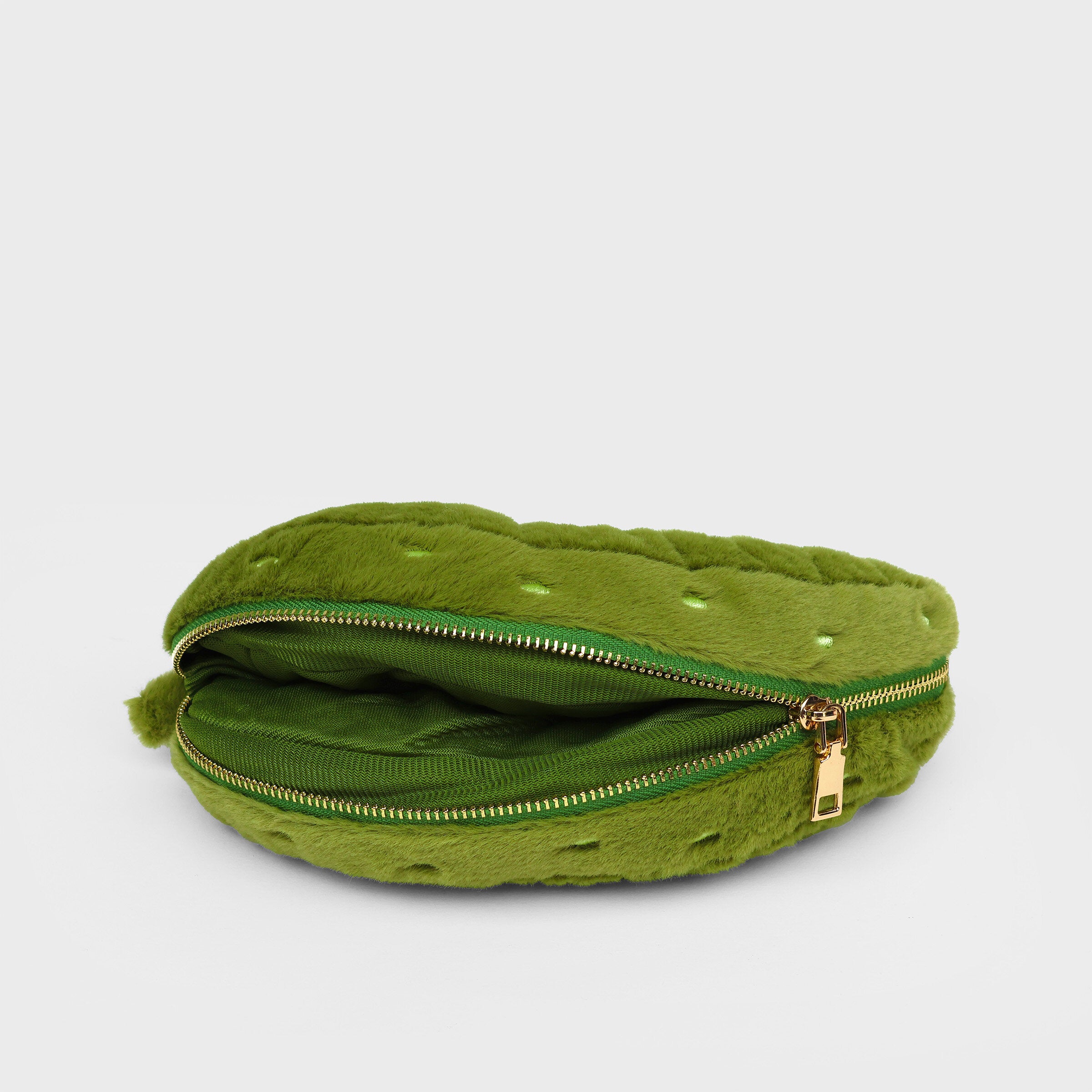 Plush Pickle Zip Pouch