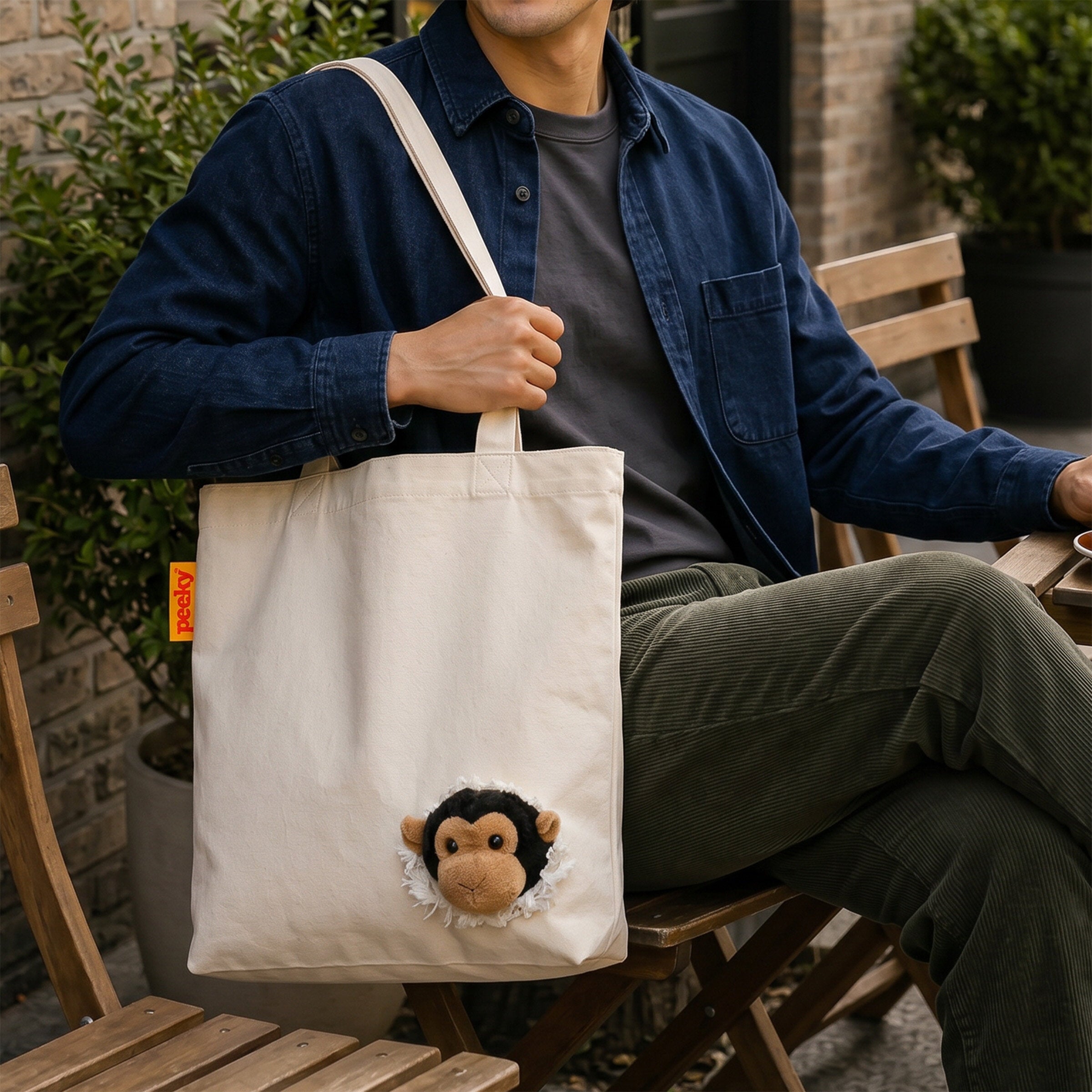 Peeky Monkey Tote
