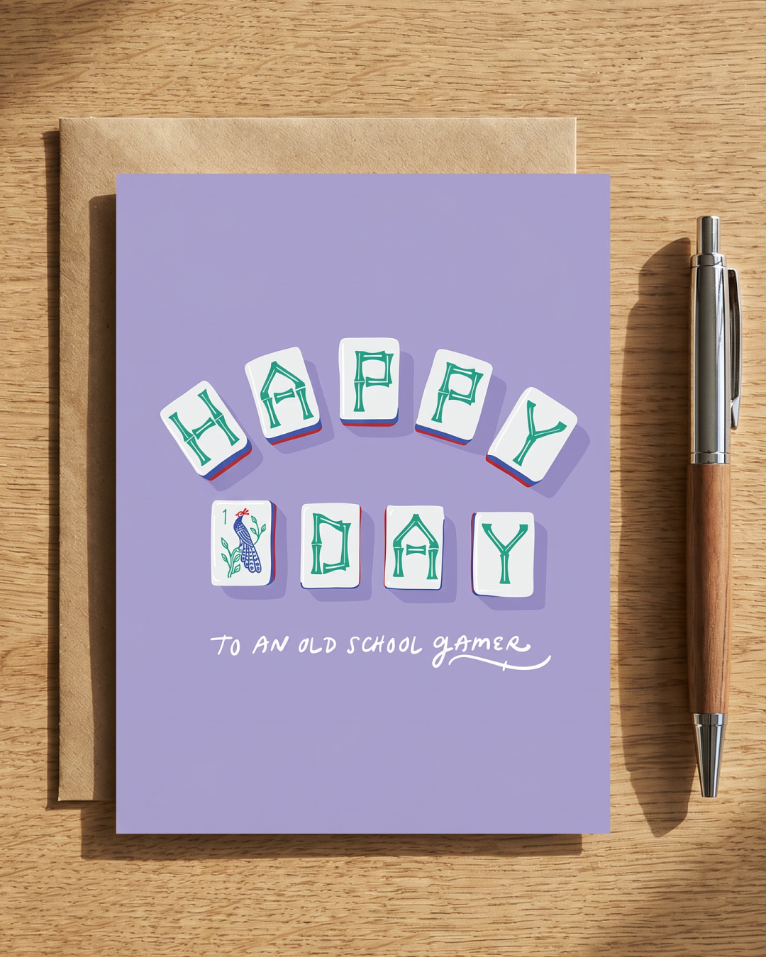 Happy "Bird Bam" Bird-day Birthday Mahjong Card