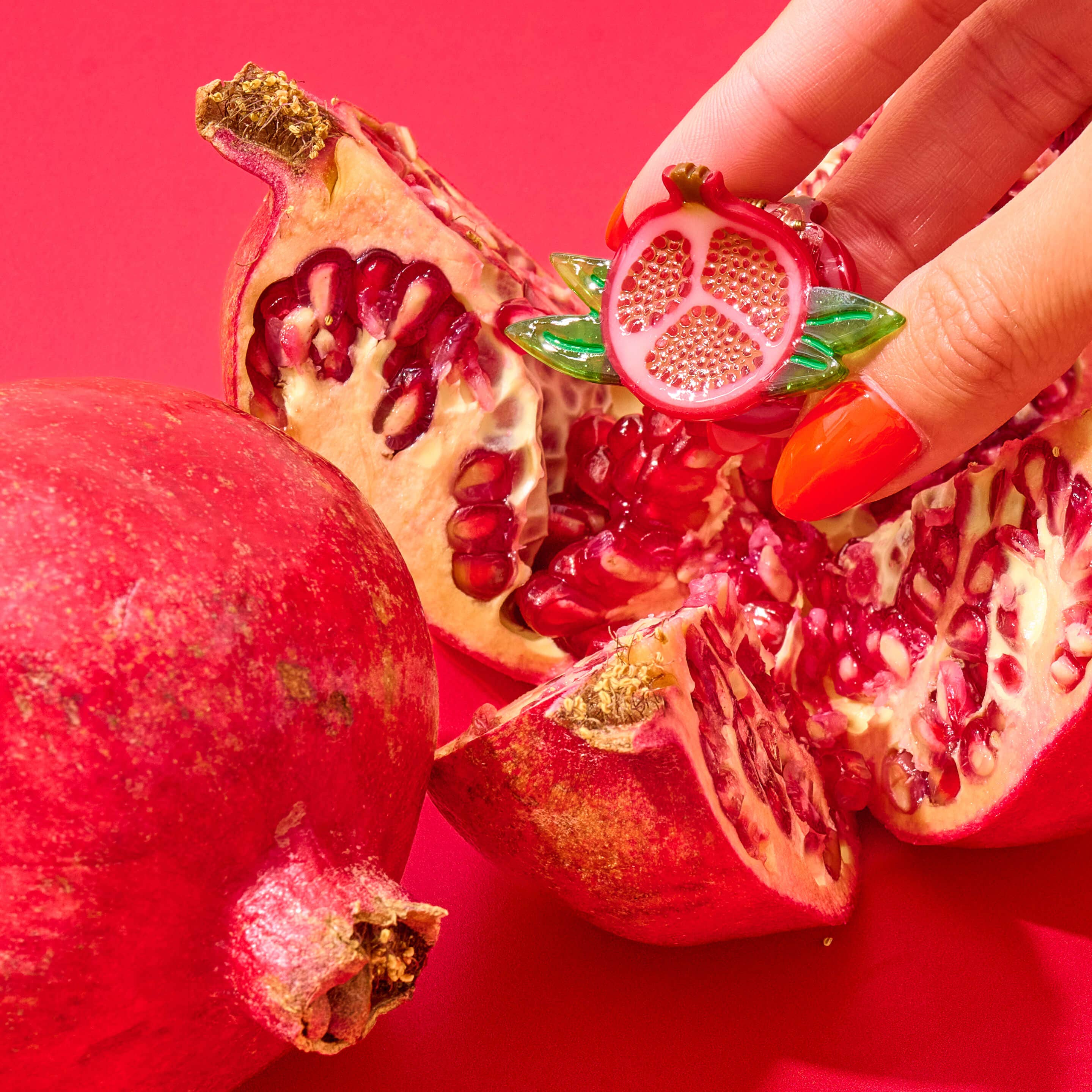 Mini Pomegranate Hair Claw Clip