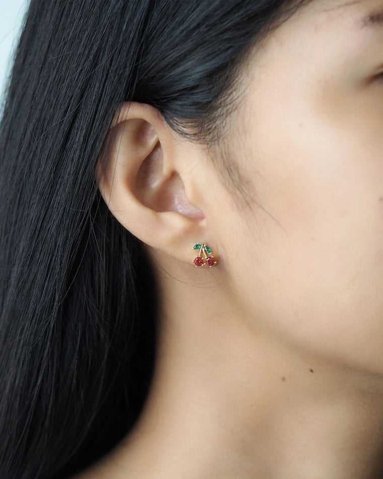 Juicy Cherry Stud Earrings