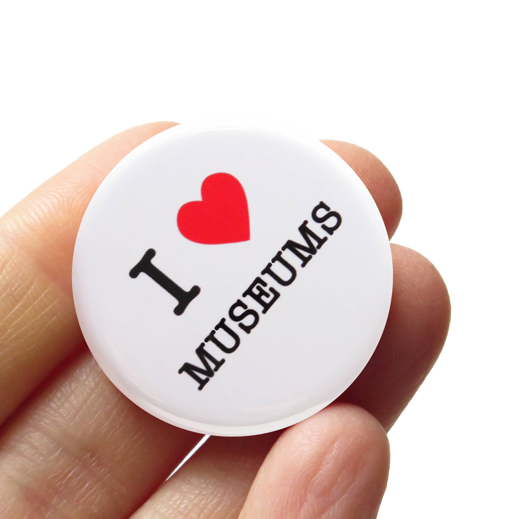 I LOVE MUSEUMS Pinback Button 1.25"