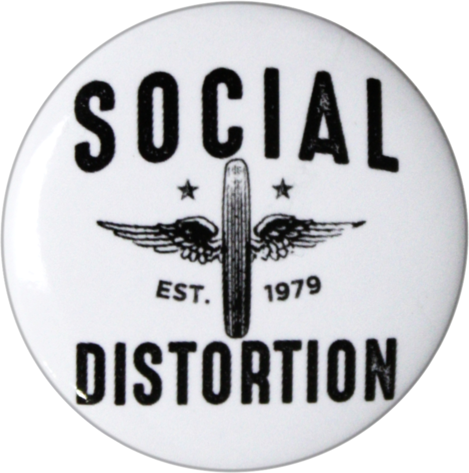 Social Distortion Wings Button Pin 1.25"