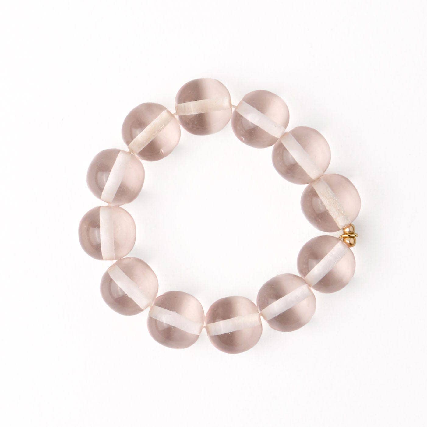 Cece Large Resin Bead Bracelet Clear