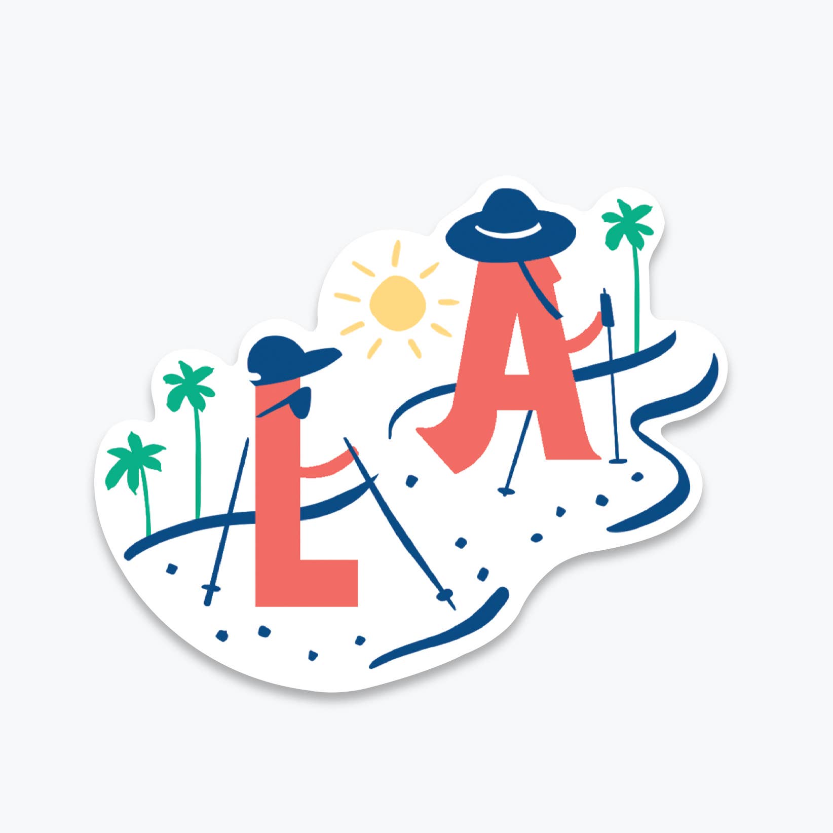 Los Angeles Hiking Sticker