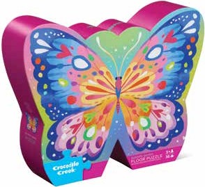 36-Pc Foil Shaped Box Puzzle/Butterfly Garden