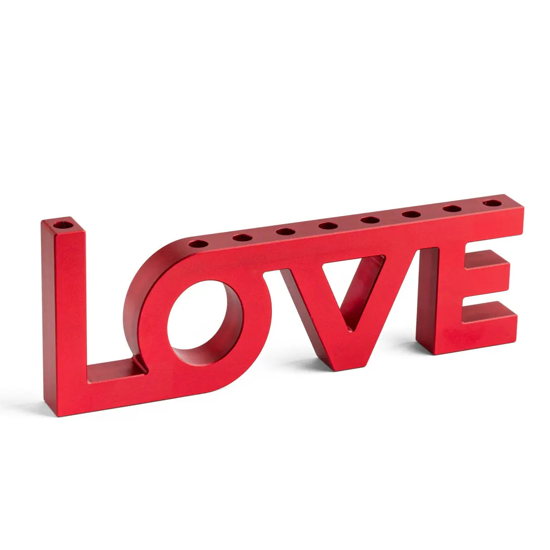 Love Aluminum Hanukkiah