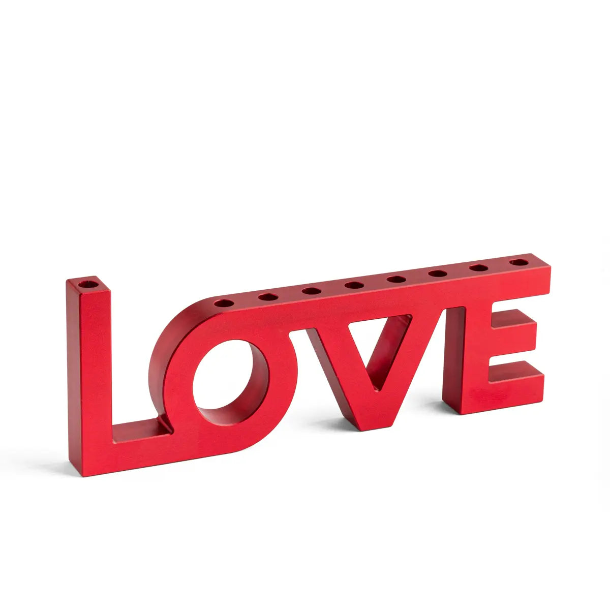 Love Aluminum Hanukkiah