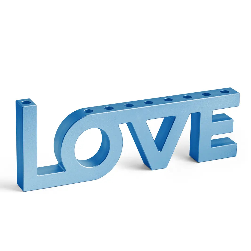 Love Aluminum Hanukkiah