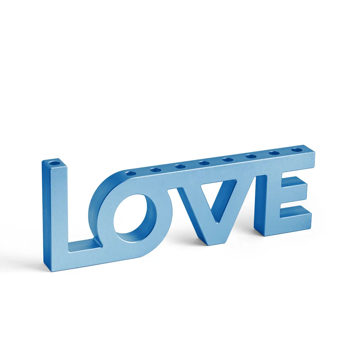 Love Aluminum Hanukkiah
