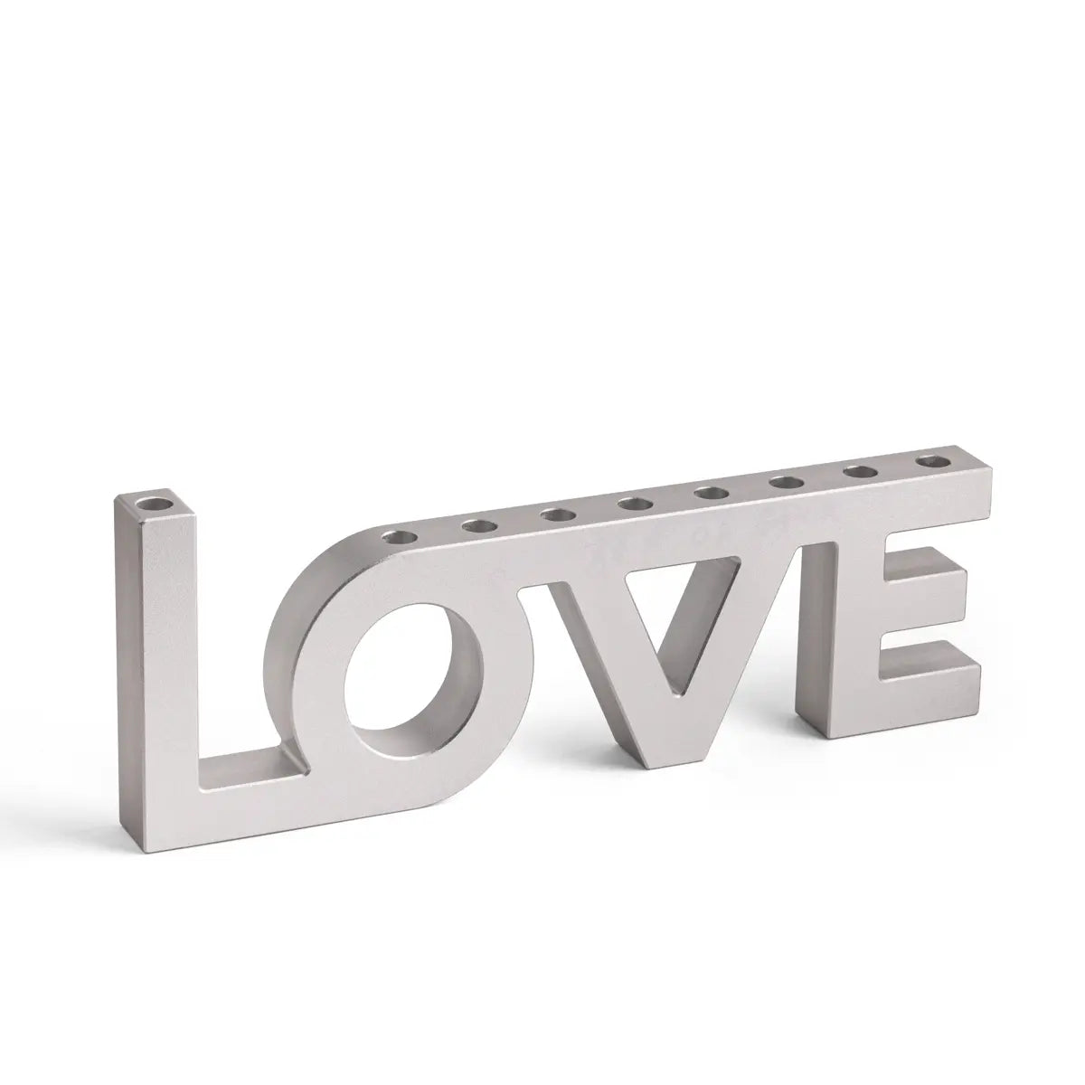 Love Aluminum Hanukkiah