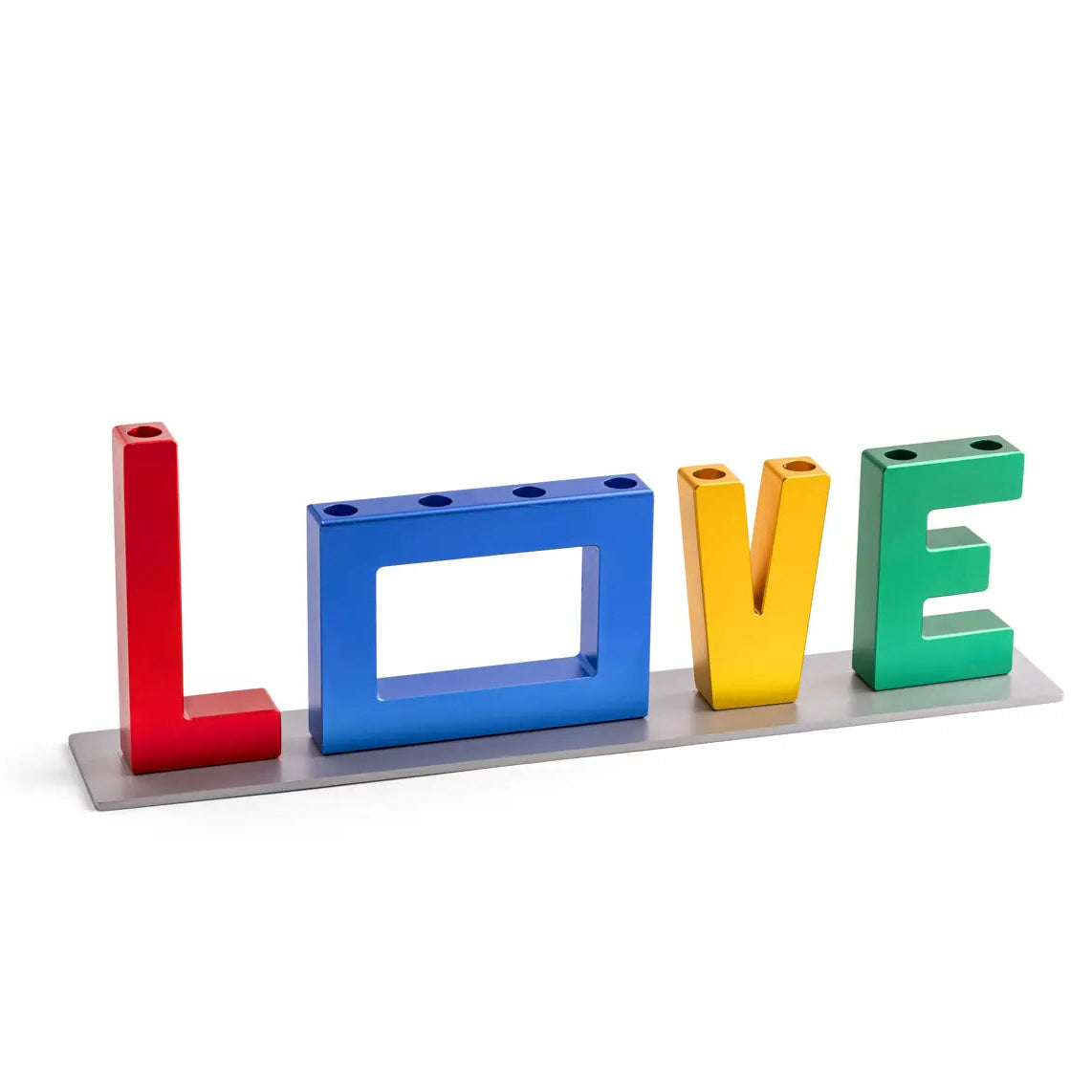 Love Letter Aluminum Hanukkiah