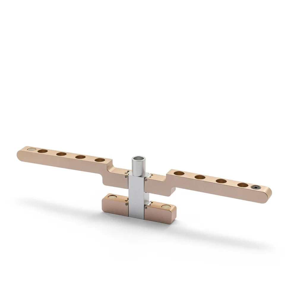 Folding Travel Aluminum Hanukkiah