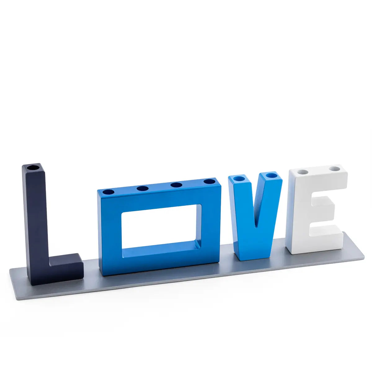 Love Letter Aluminum Hanukkiah
