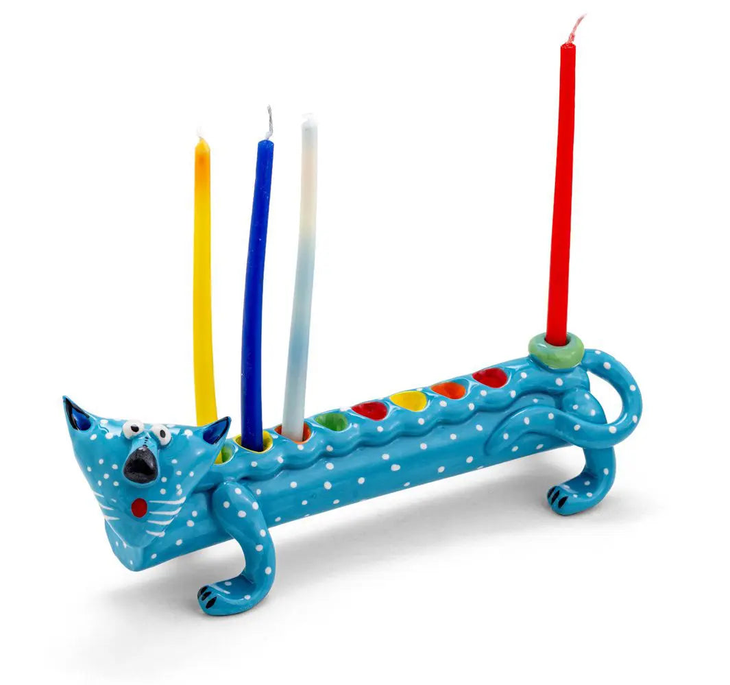 Ceramic Animal Hanukkiah