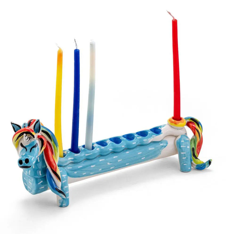 Ceramic Animal Hanukkiah