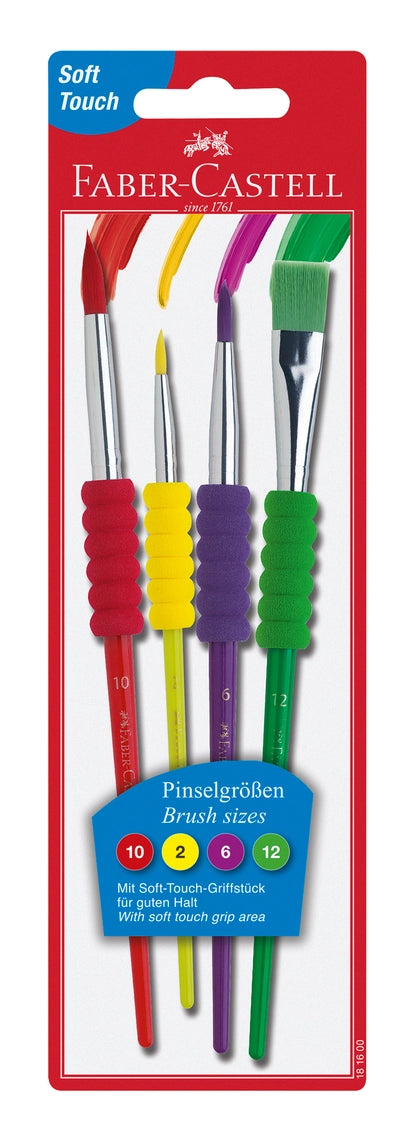 Soft Touch Paintbrushes Set of 4 Assorted Sizes