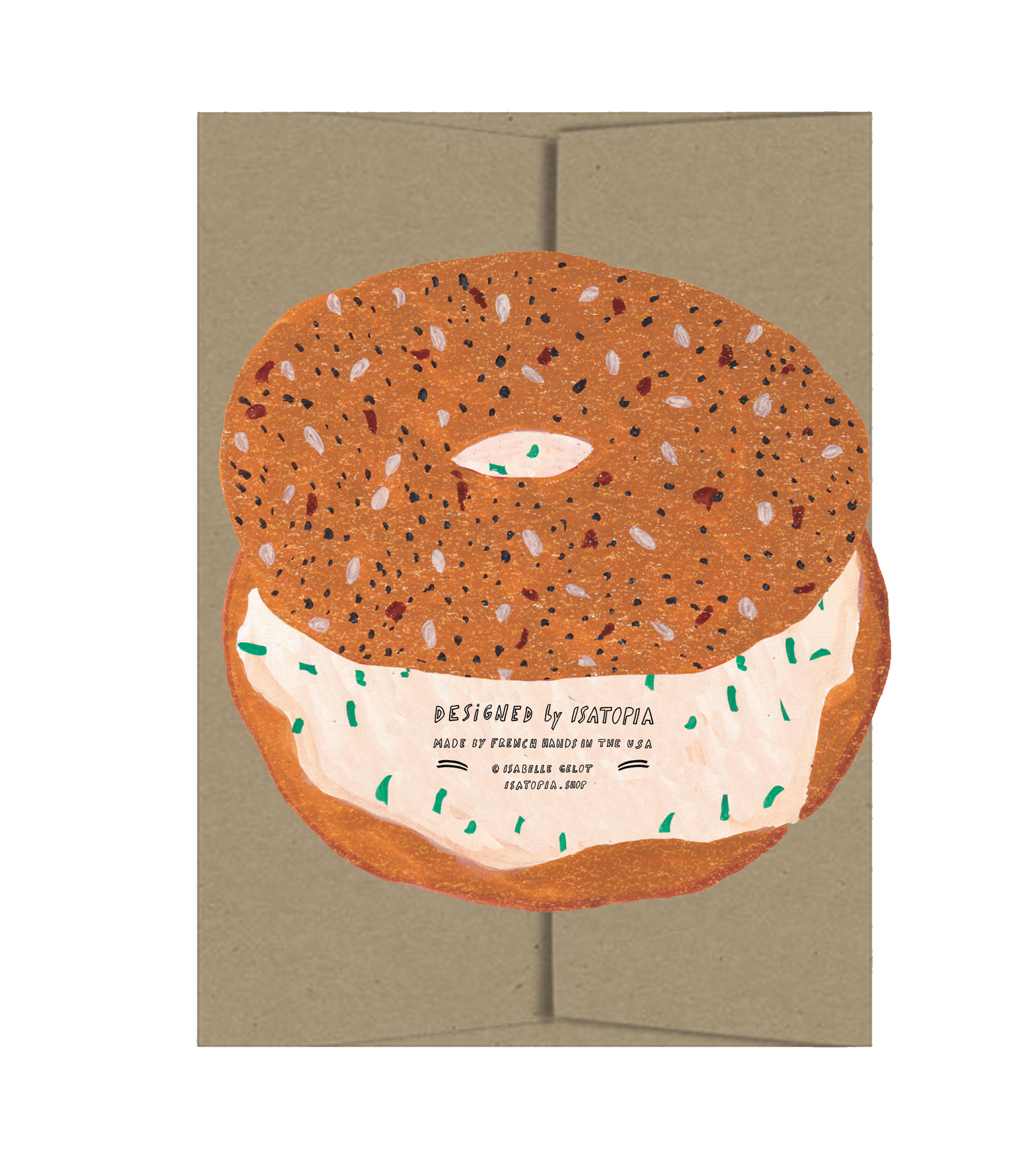 Everything Bagel - Die Cut Card