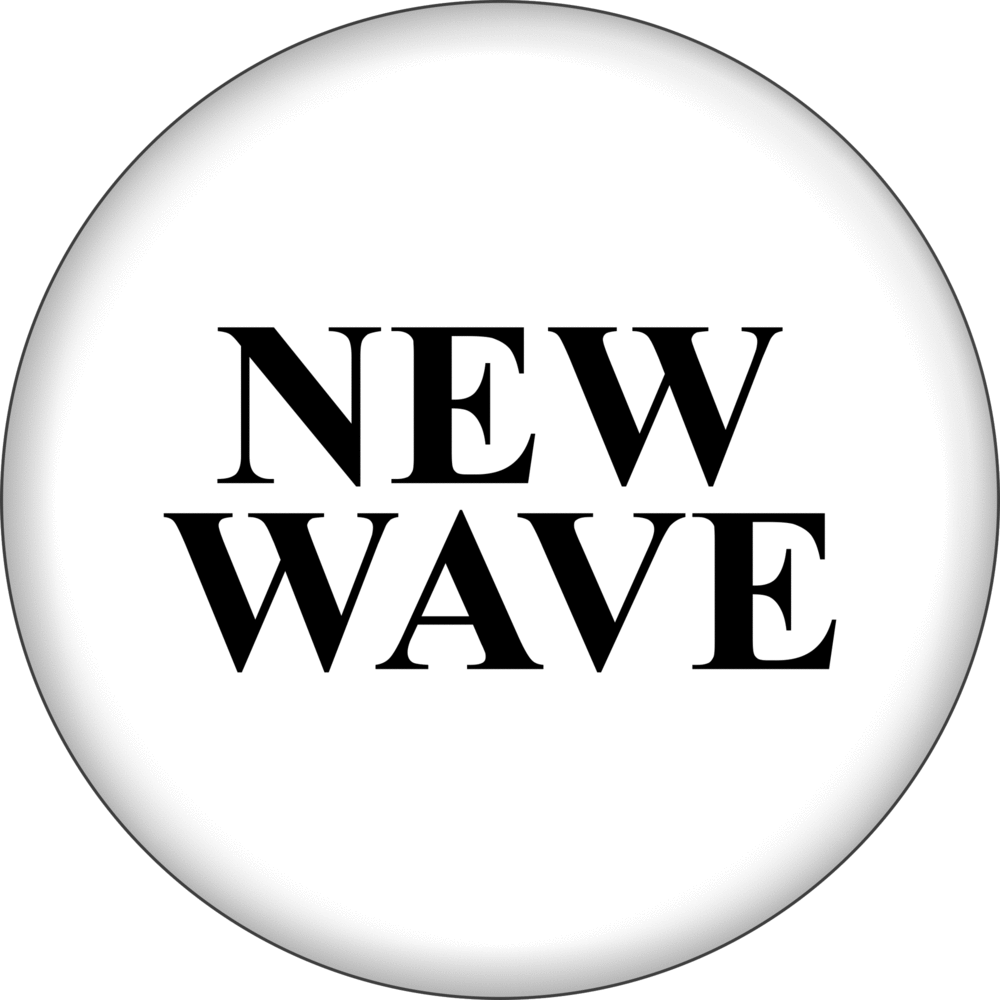 "New Wave"  Button Pin 1"