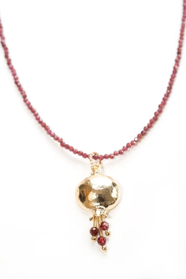 Beaded Pomegranate Necklace