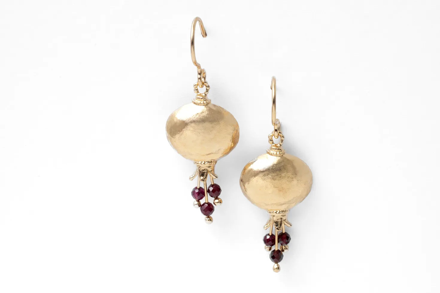 Beaded Pomegranate Earrings