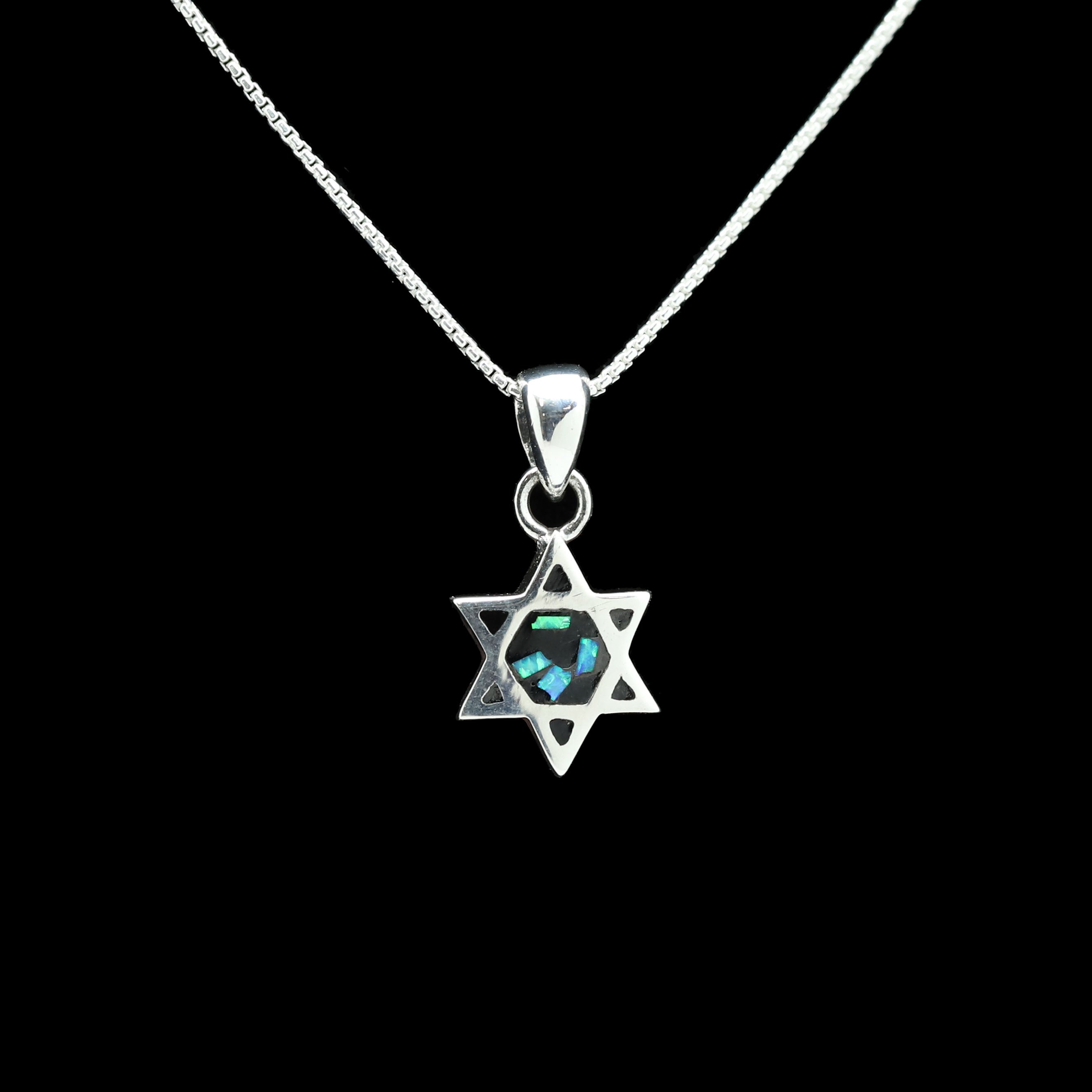 Double Sided Star of David and Chai Necklace