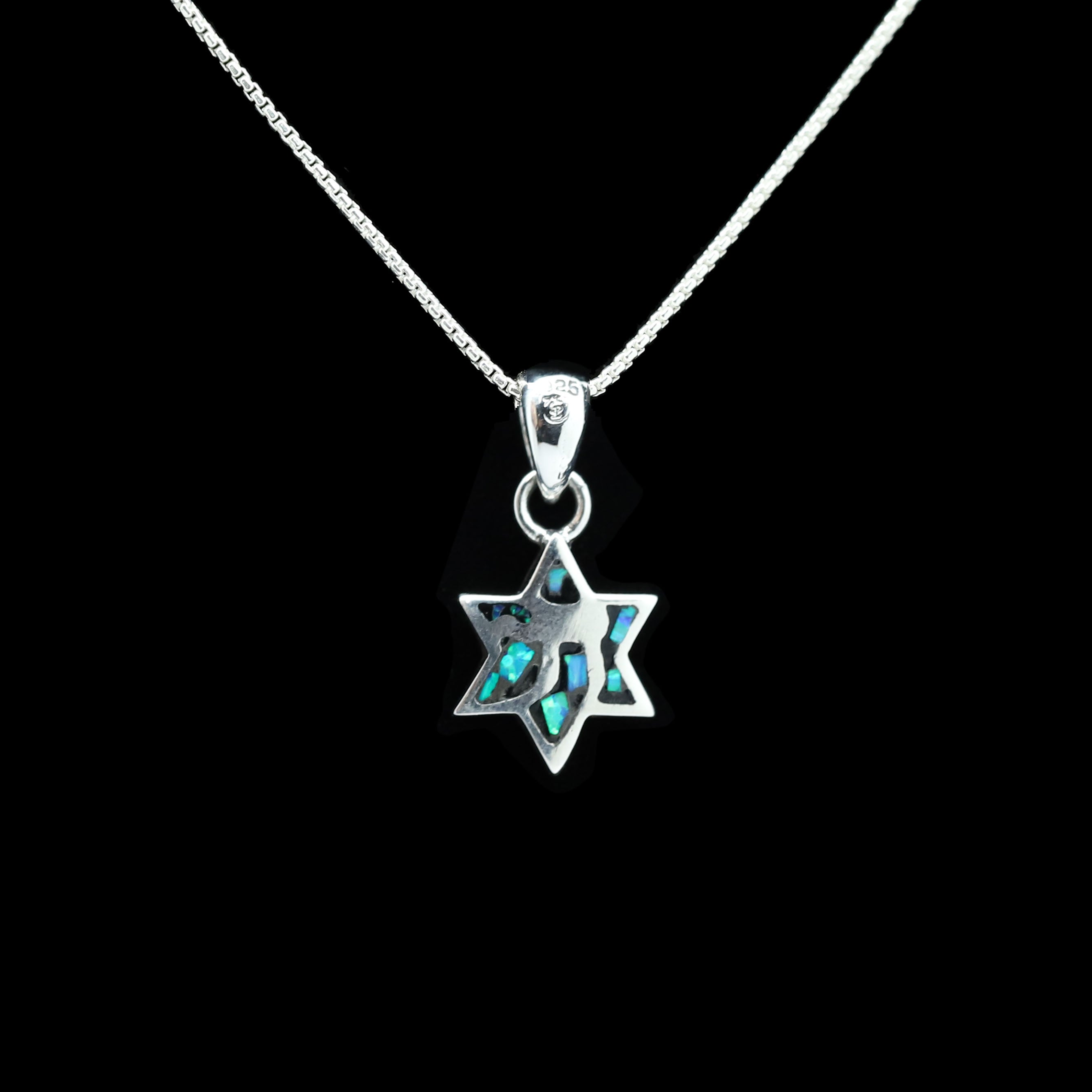 Double Sided Star of David and Chai Necklace
