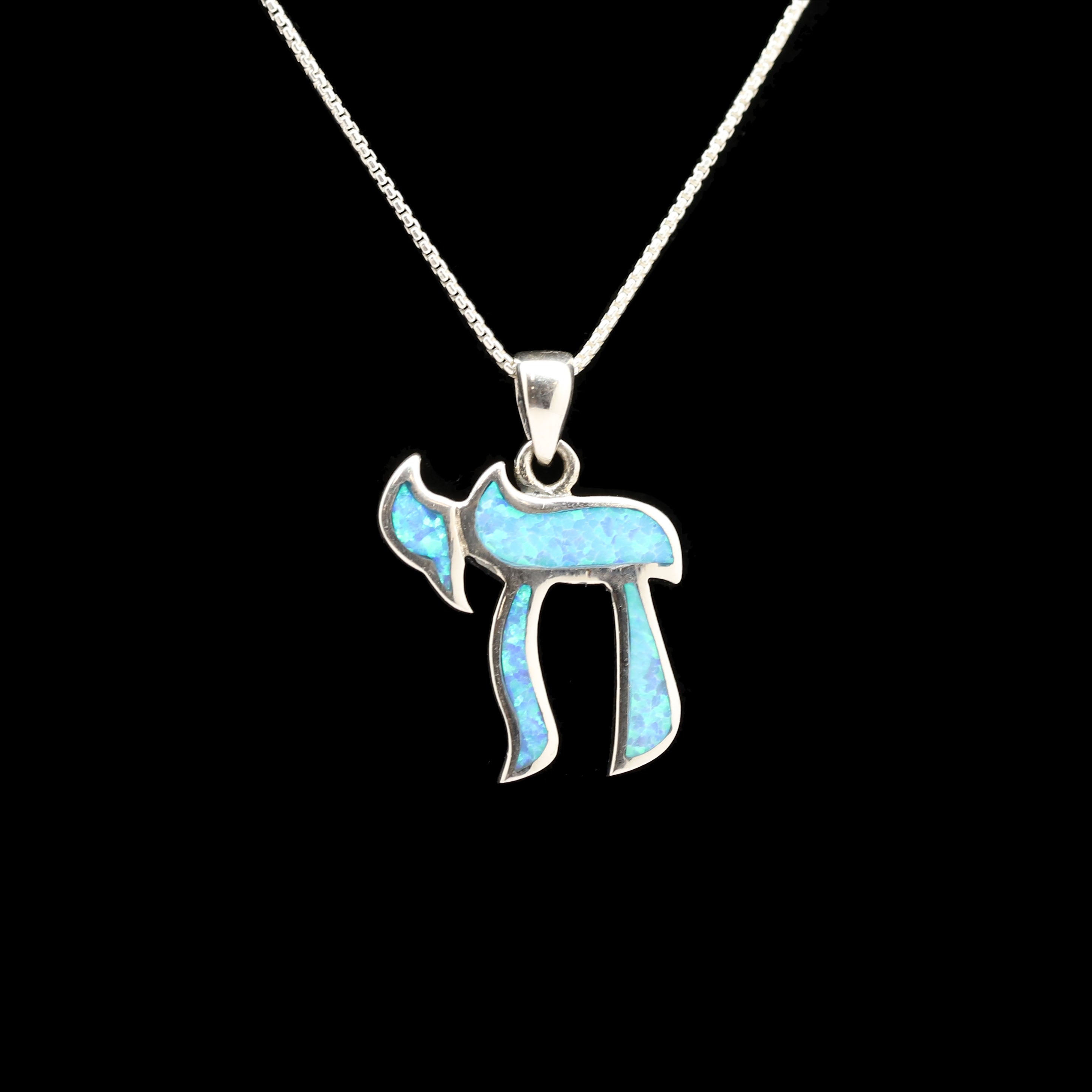 Sterling Opal Chai Necklace