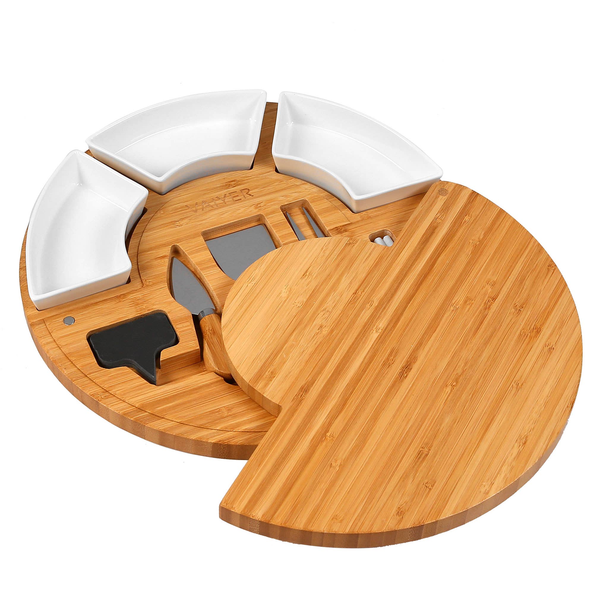 13-Piece Cheese Cutting Board Set w/ Slide Out & 3 Knives