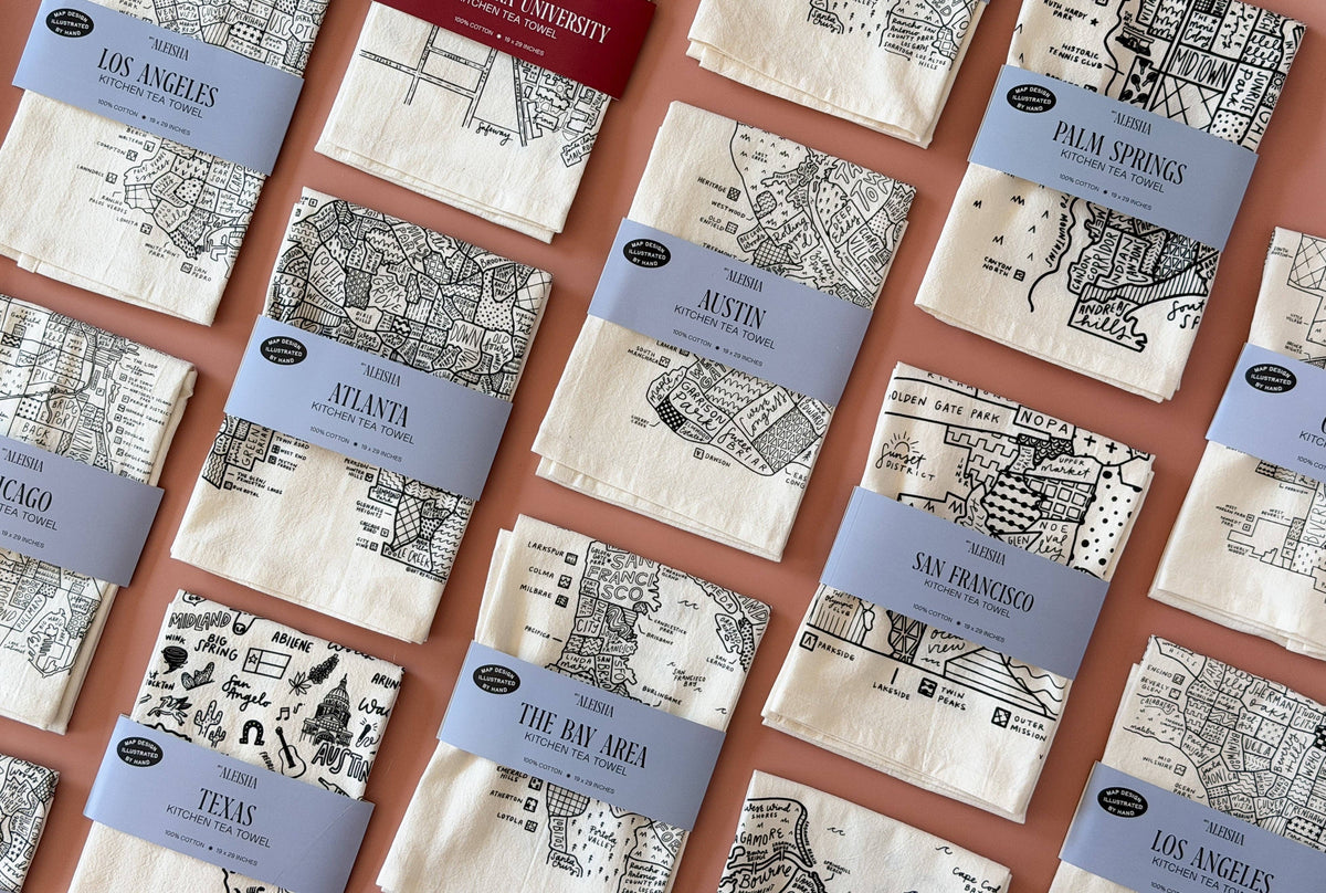 Los Angeles Map Tea Towel