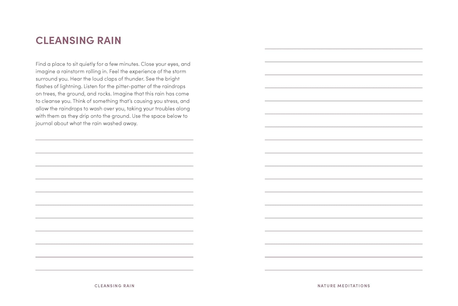 Nature Meditations Journal