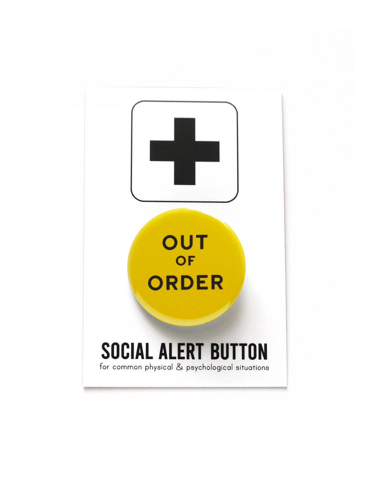 OUT OF ORDER Button Burn Out 1.25" Pinback