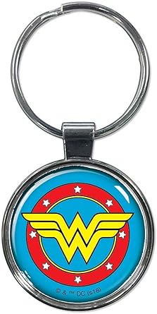 Wonder Woman on Blue Keychain