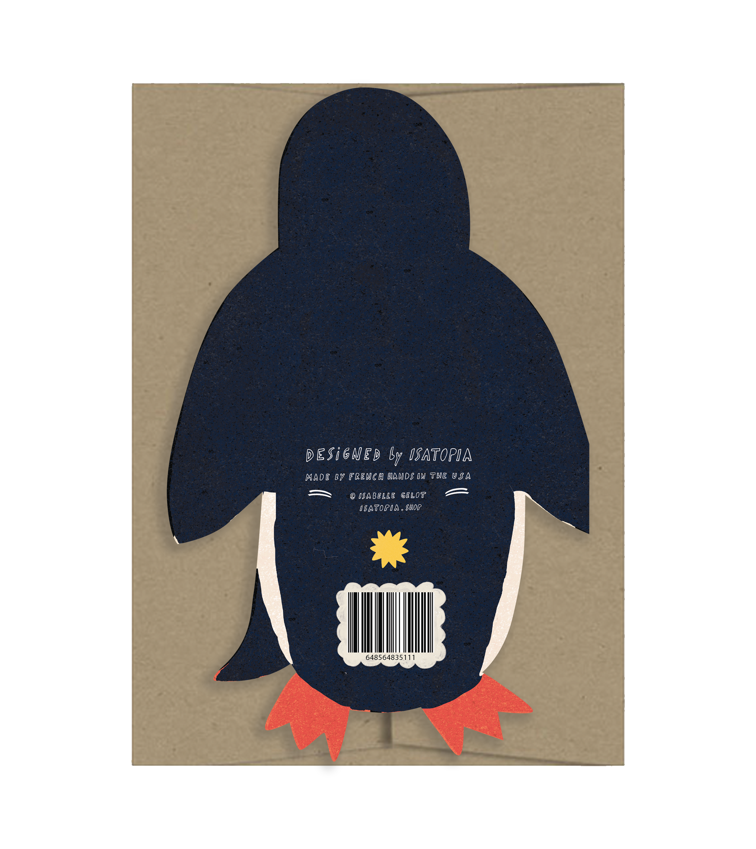 Penguin - Die Cut Card