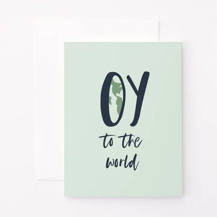 Oy To the World Hanukkah Greeting Card