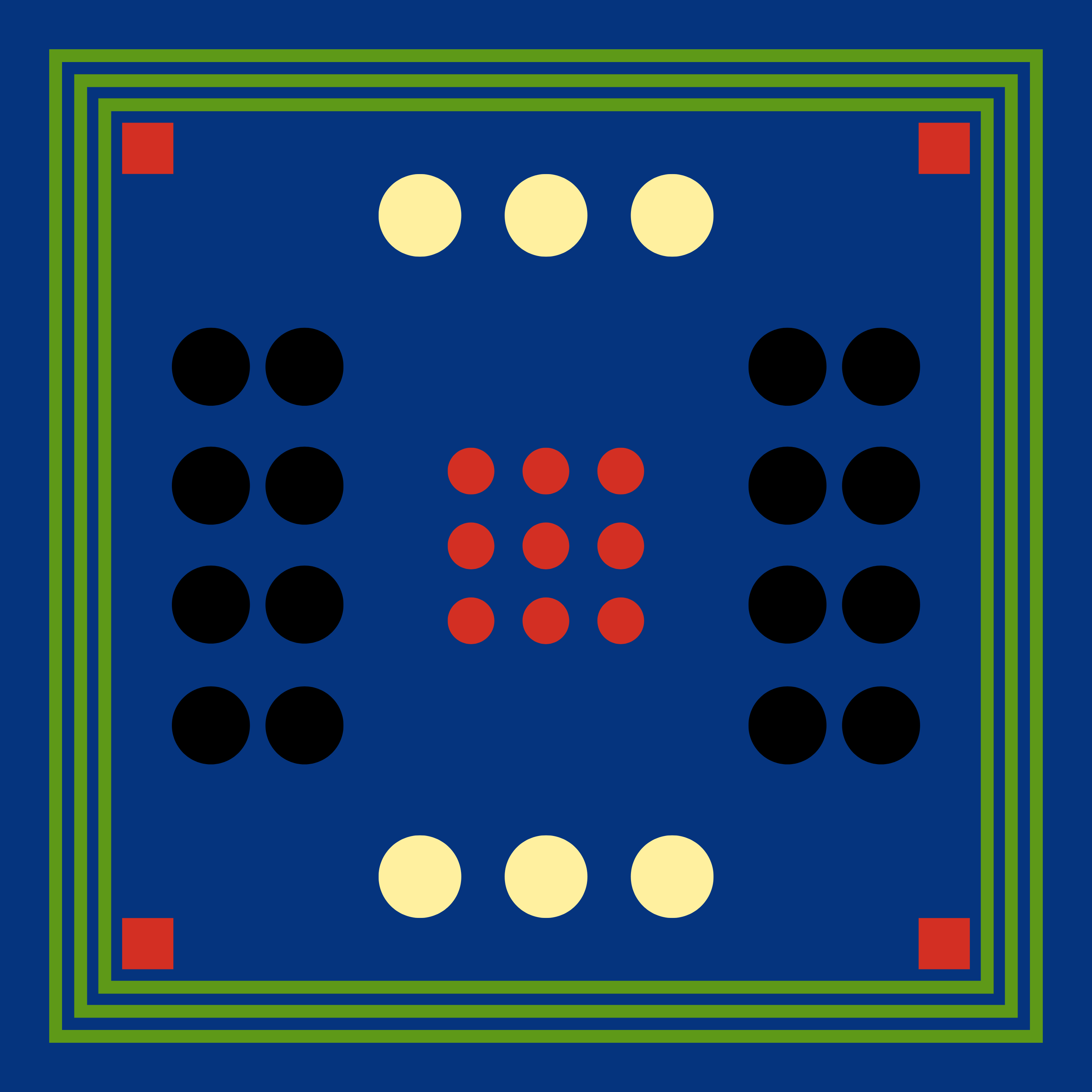 Archie Bandana No. 13 - Composition in Blue and Red
