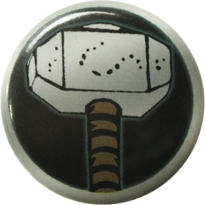 Thor's Trusty Mjolnir Button Pin