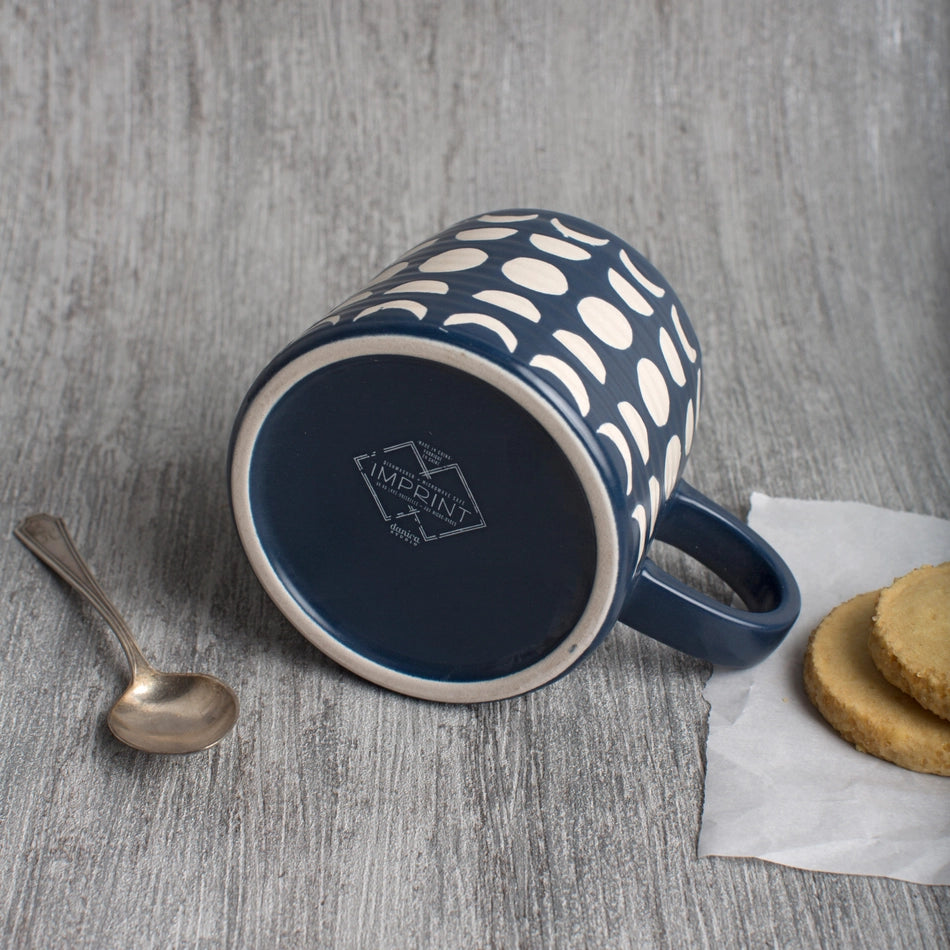 Moon Ink Imprint Stoneware 12 oz Mug