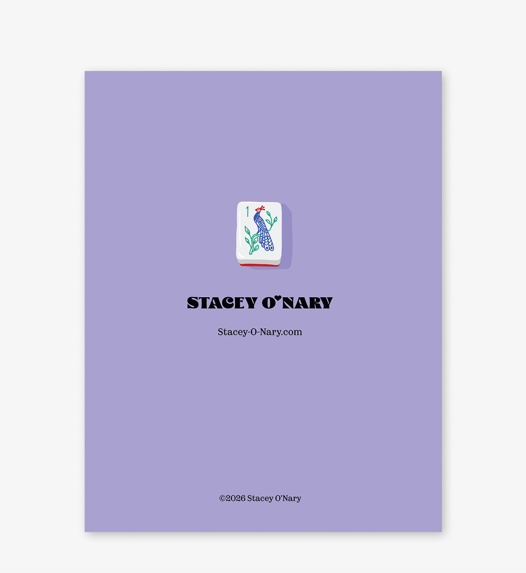 Happy "Bird Bam" Bird-day Birthday Mahjong Card