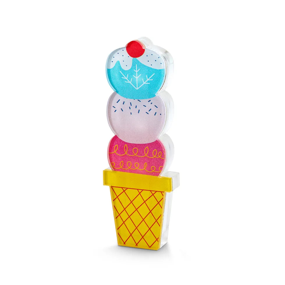 Ice Cream Cone Acrylic Mezuzah