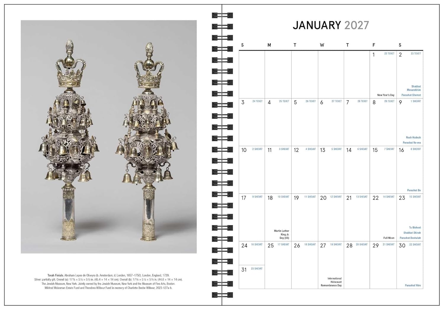 The Jewish Calendar 2026–2027 (5787) 16-Month Planner