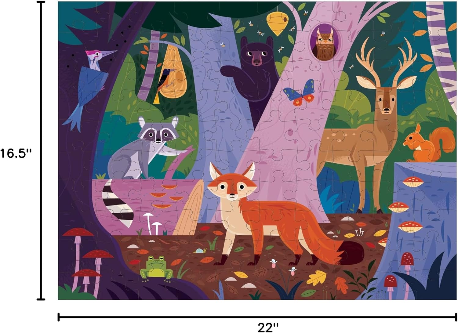 Forest Above & Below 100 Piece Double-Sided Puzzle