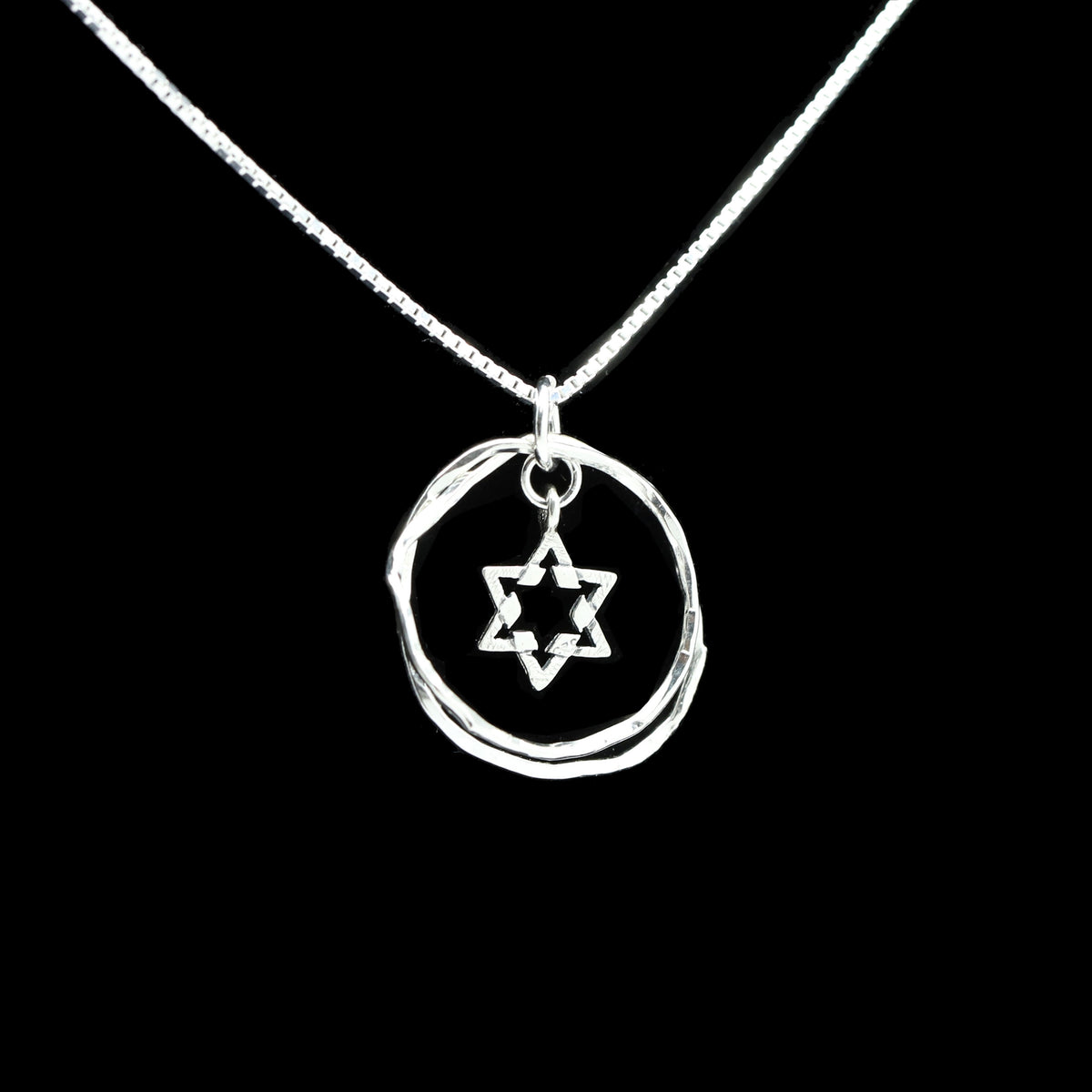 Ringed Star of David Necklace