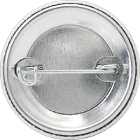 Pin-on Button - 1.25 Inch - 7" Vinyl Record With Adapter