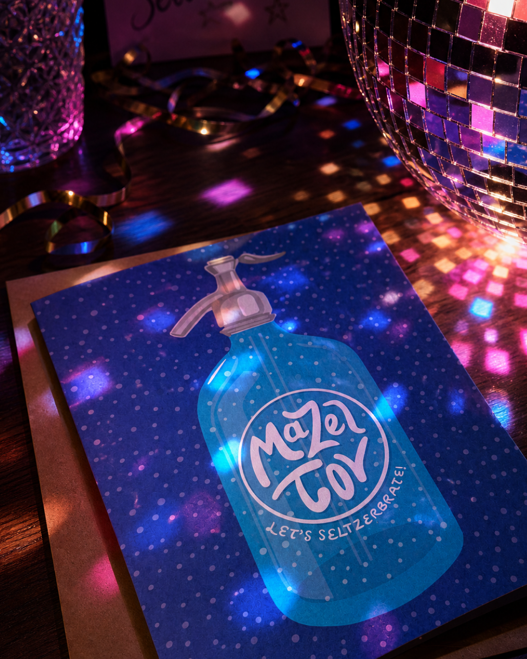 Mazel Tov Seltzerbrate Card | Bat / Bar Mitzvah Card