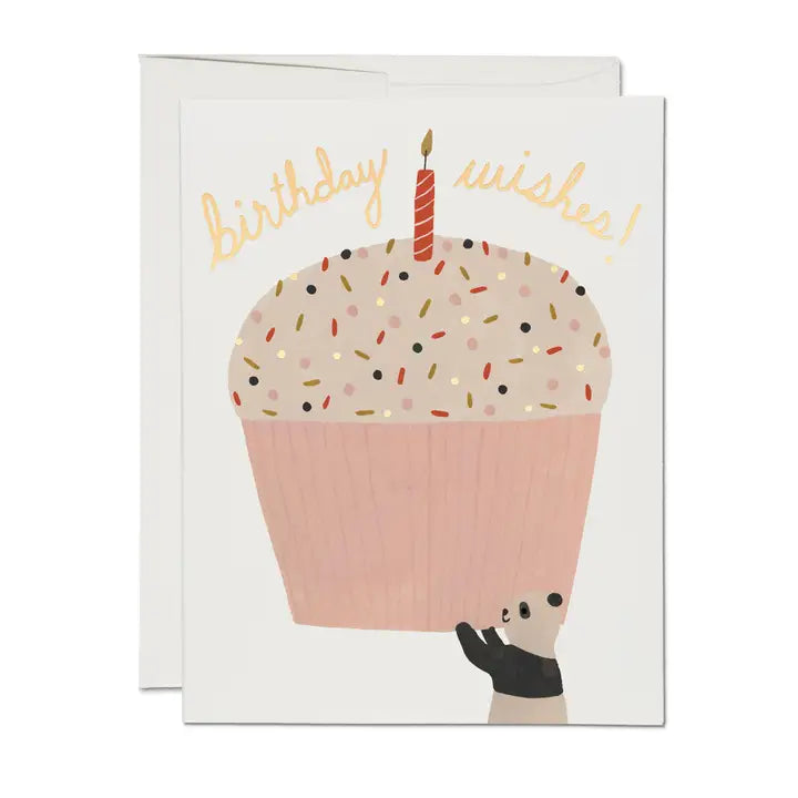 Panda Cupcake Birthday Greeting Card